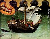 Quaratesi Altarpiece St. Nicholas saves a storm-tossed ship by Gentile da Fabriano